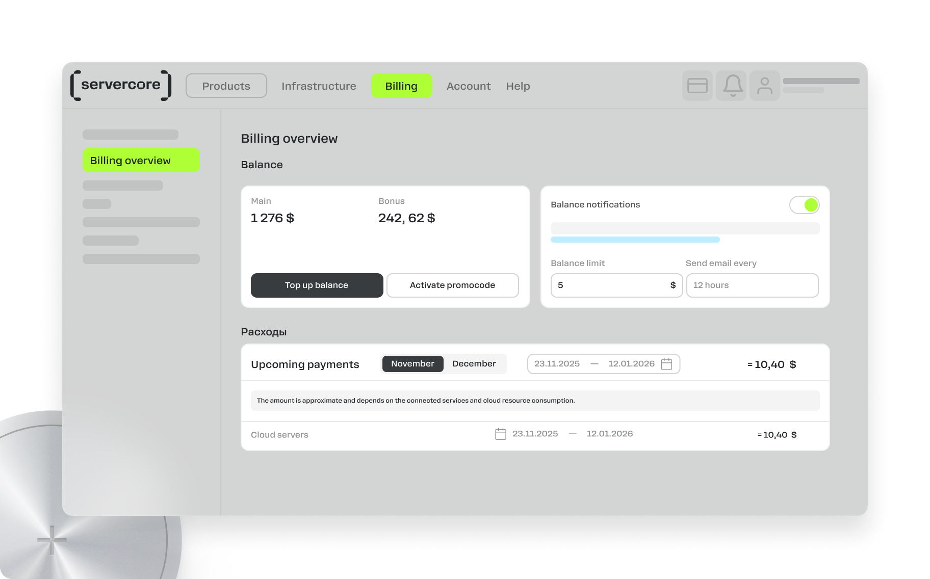 Transparent billing with ready-to-use reports